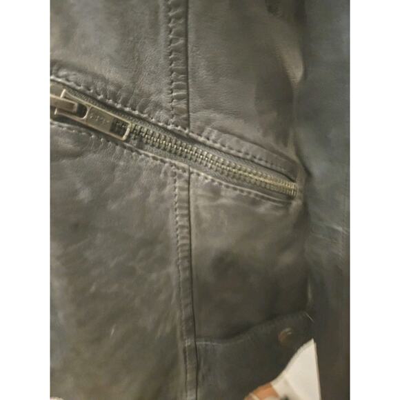 Jakett Soft Leather Jacket Gray Size Small - Picture 3 of 12